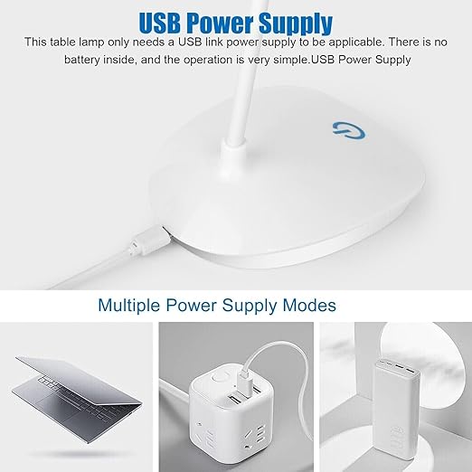 Battery Operated Table Lamp for Study LED Light, Touch Control Eye Caring, Desk Lamp for Work From Home, Portable Reading Light (Assorted Color, Plastic, Pack of 1)##5